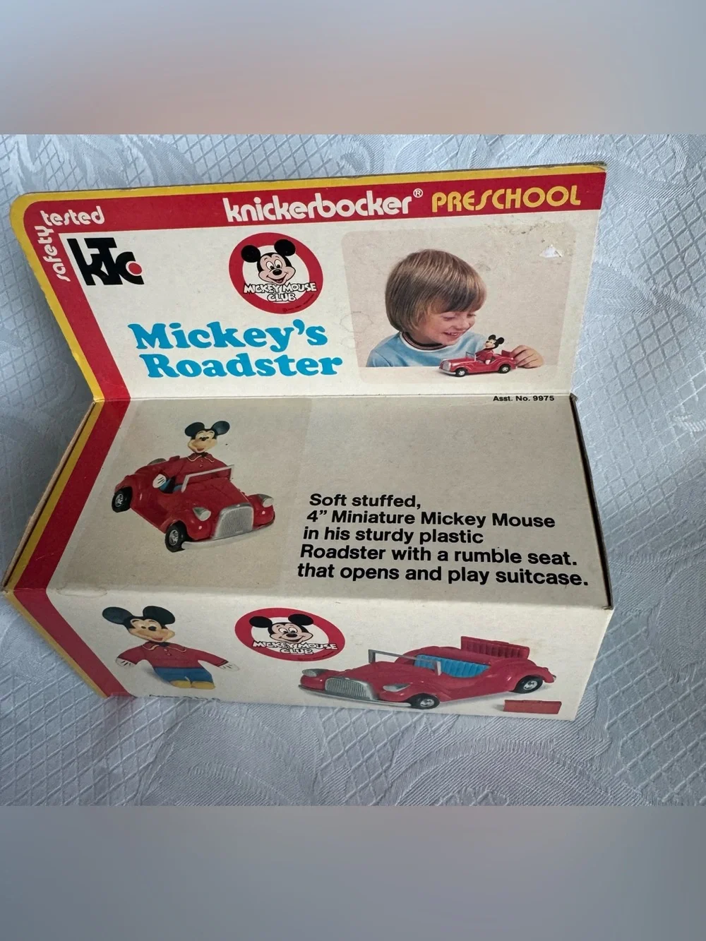 Vintage Knickerbocker Mickey’s Roadster • Sealed Mickey Mouse Club 9975